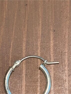 Dainty handmade sterling replacement single hoop earring just over 1/2”in length